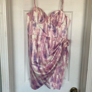 Michael Costello. Medium pink and purple mini dress